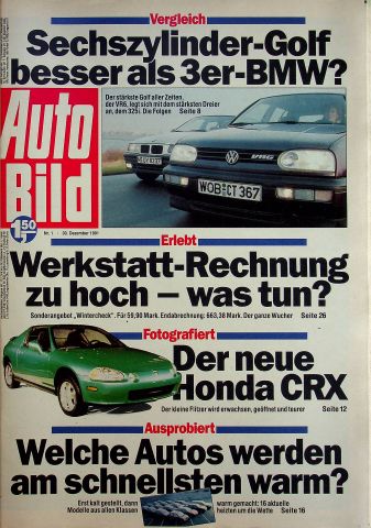Deckblatt Auto Bild (01/1991)